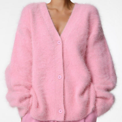 Women’s Loose Fit Long Sleeve Coat – Casual Stitching Polyester Outerwear