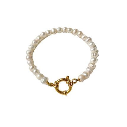 Classic Irregular U-Shaped Titanium Steel Bracelet for Women