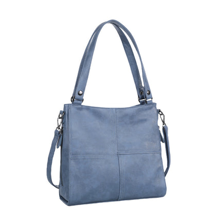 European and American Retro PU Barrel-Shaped Handbag