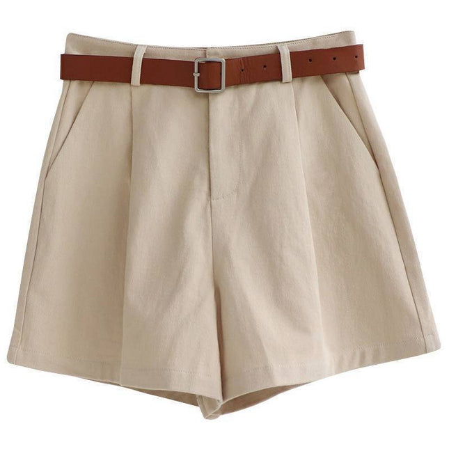 High-Waist Pleated Wide Leg Trousers (With/Without Belt)