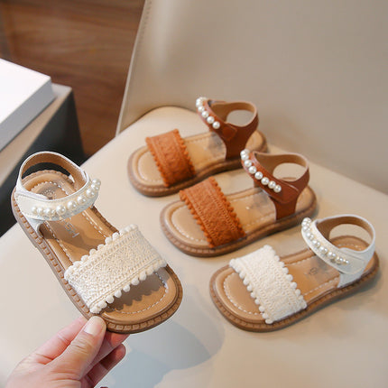 Beaded Velcro Sandals – Korean Style for Girls