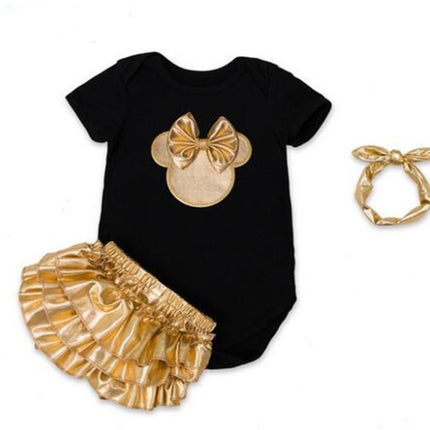 Baby Cotton Summer Outfit Set – Short Sleeve Top & Shorts
