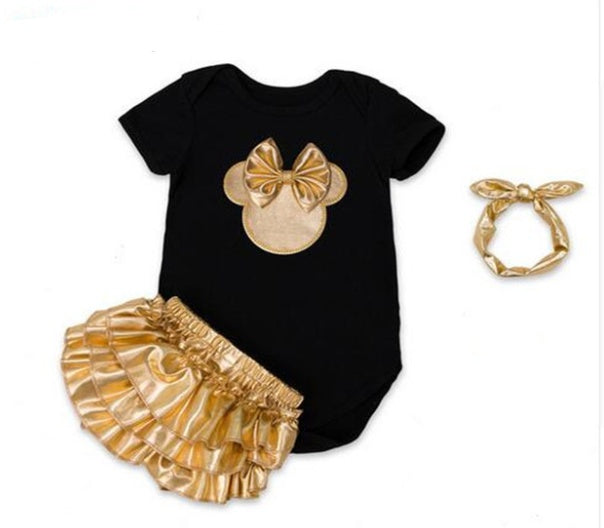 Baby Cotton Summer Outfit Set – Short Sleeve Top & Shorts
