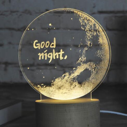 USB-Powered LED Night Light – Eye-Caring Acrylic Lamp with Remote Control