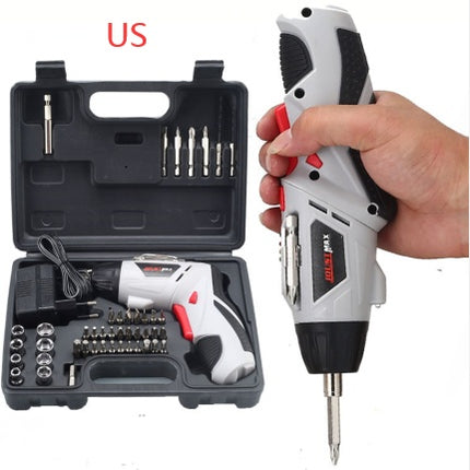 4.8V Rechargeable Multi-Function Electric Screwdriver – 180° Rotating Handle with Battery Indicator