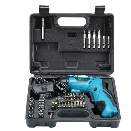 4.8V Rechargeable Multi-Function Electric Screwdriver – 180° Rotating Handle with Battery Indicator