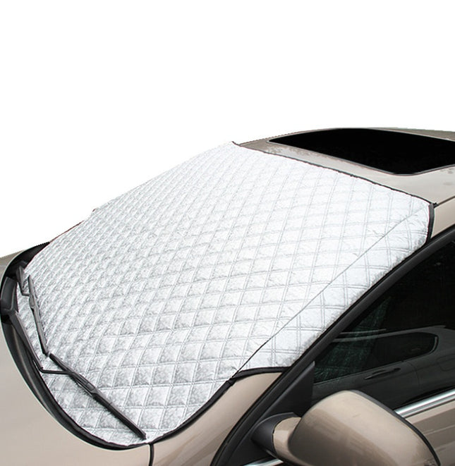 Universal Car Windshield Snow & Frost Cover – Anti-Theft Aluminized Winter Shield