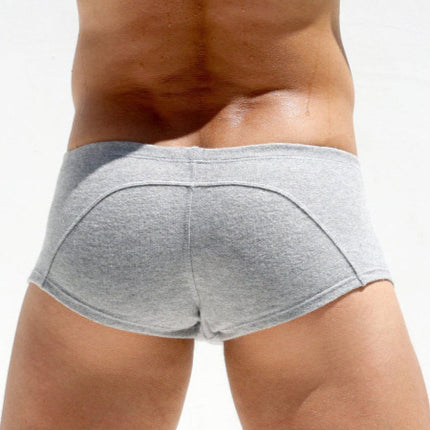 Sports Straight Shorts with Small Concave Stripes