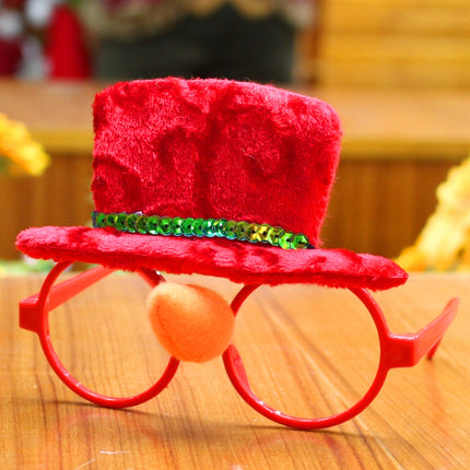 Christmas Party Glasses Frames – Santa, Snowman, Antlers & Rabbit Ears (Plastic + Fabric)