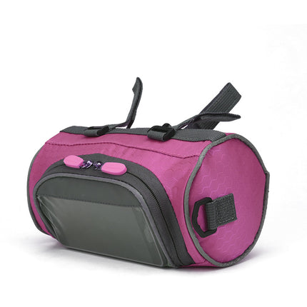 Rainproof Bicycle Handlebar Phone Bag – Multi-Function Front Storage Bag with Touchscreen Window