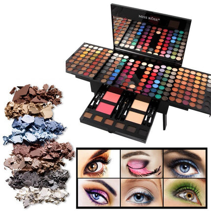 180-Color Professional Makeup Palette – All-in-One Eyeshadow, Blush & Contour Kit
