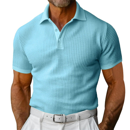 Men’s Slim Fit Jacquard Cotton T-Shirt – Casual Pullover Short Sleeve Summer Top