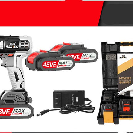 48VF Brushless Cordless Impact Drill – Rechargeable Lithium Hand Drill with 10mm Chuck