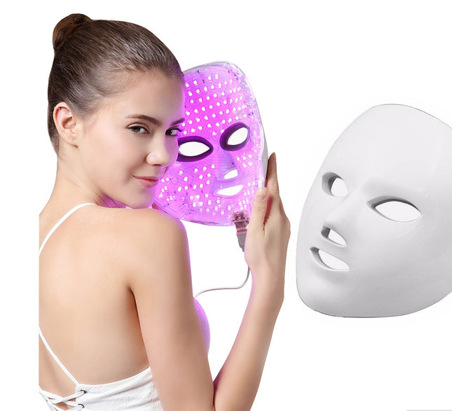 7-Color LED Light Therapy Mask – Facial Rejuvenation & Skincare Device for Anti-Aging, Acne, Whitening & Firming