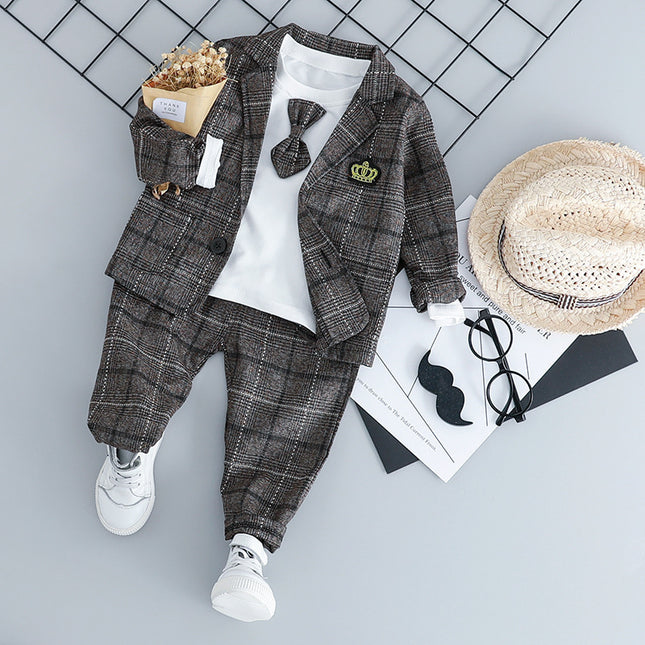 3-Piece Cotton Baby Set (T-shirt, Coat, Pants)