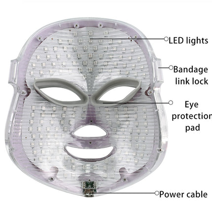 7-Color LED Light Therapy Mask – Facial Rejuvenation & Skincare Device for Anti-Aging, Acne, Whitening & Firming