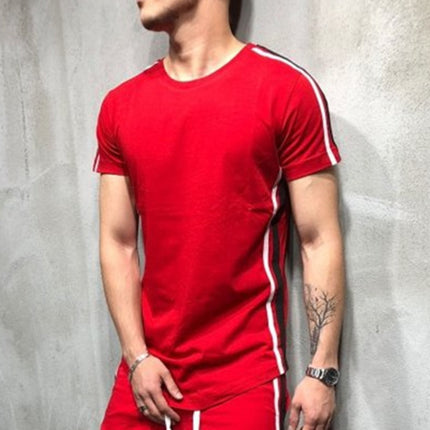 Men’s Cotton Blend Loose Striped T-Shirt – Summer Casual
