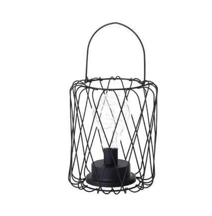 Minimalist Hollow Iron Table Lamp – Creative Wine Bottle Design with Copper Wire Lights