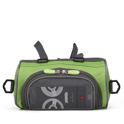 Rainproof Bicycle Handlebar Phone Bag – Multi-Function Front Storage Bag with Touchscreen Window