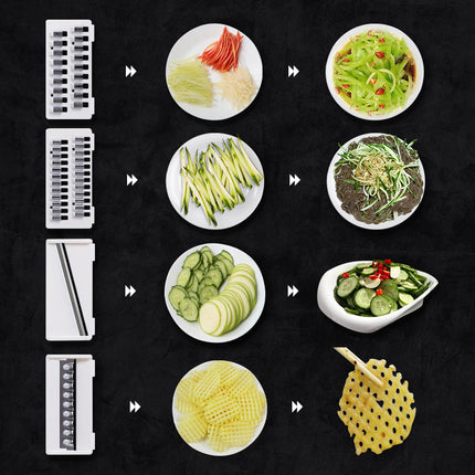Multi-Functional Vegetable Cutter with Drain Basket