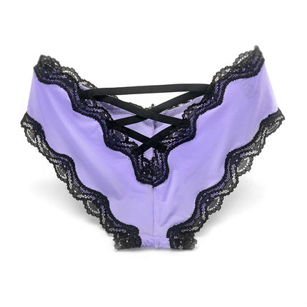 Ice Silk Lace Panties – Seamless Breathable Low-Waist Women’s Briefs