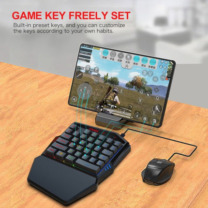 HXSJ K99 Bluetooth Gaming Keyboard Throne with Mouse – Mobile FPS Control Set (4.2 Bluetooth)
