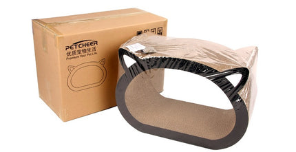 Cat Head Scratch Board – Durable Corrugated Cardboard Scratcher for Cats