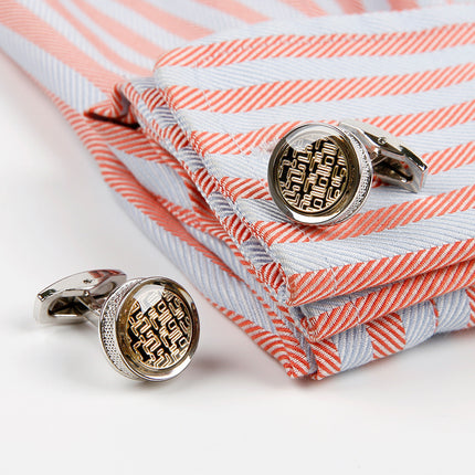 Geometric Copper Electroplated Cufflinks