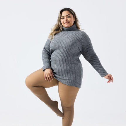 Women’s Sheer Fleece-Lined Leggings – High-Stretch Warm Winter Pants (Plus-Size Options)