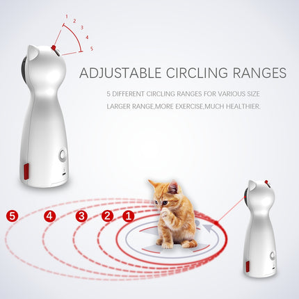 Smart Automatic Cat Laser Toy – Interactive Rotating Light with Handheld & Auto Modes