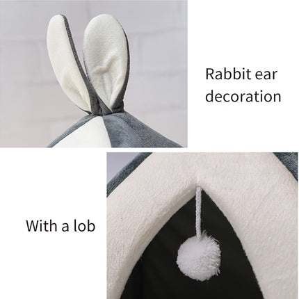 Rabbit Ear Mongolian Pet Nest – Soft Arctic Velvet Bed for Cats & Dogs