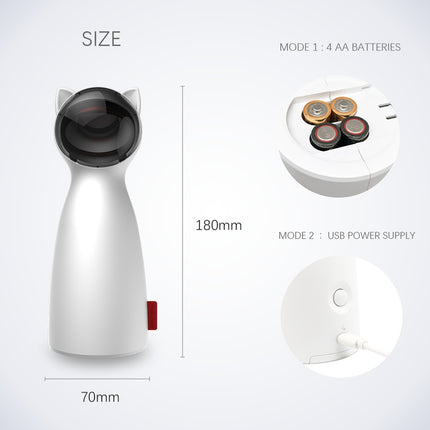 Smart Automatic Cat Laser Toy – Interactive Rotating Light with Handheld & Auto Modes