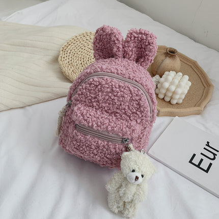 Wild Travel Cartoon School Bag – Woolen Cloth Mini Backpack