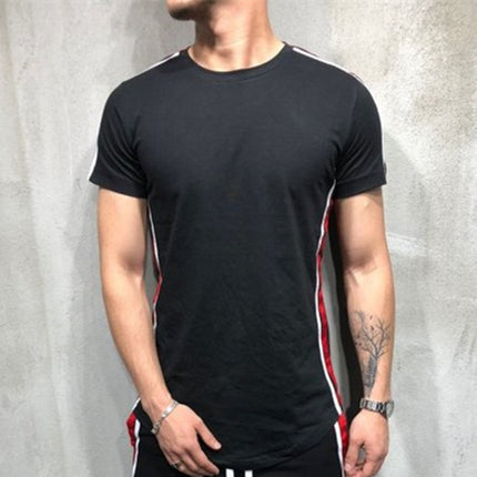 Men’s Cotton Blend Loose Striped T-Shirt – Summer Casual