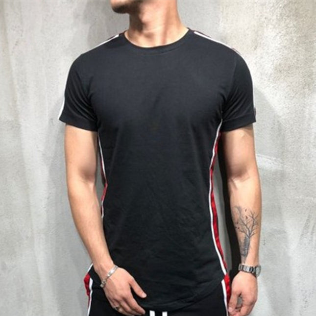 Men’s Cotton Blend Loose Striped T-Shirt – Summer Casual