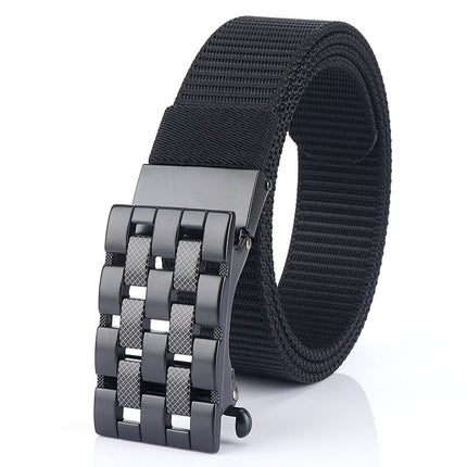 Nylon Weaving Belt with Rectangular Alloy Automatic Buckle