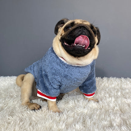 Casual Cotton Dog Shirt – Soft Blue Pet Clothing for Small to Large Dogs