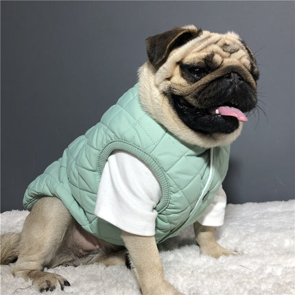 Winter Cotton Dog Vest – Soft Wool-Lined Double-Sided Coat (Unisex, European Style)