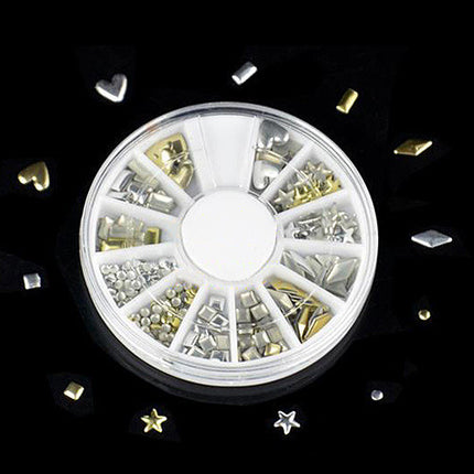 Metallic Nail Art Stickers – Gold & Silver Acrylic Decals for DIY Manicures