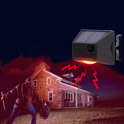 Solar Infrared Motion Sensor Alarm Lamp – IP65 LED Security Light with Remote Control