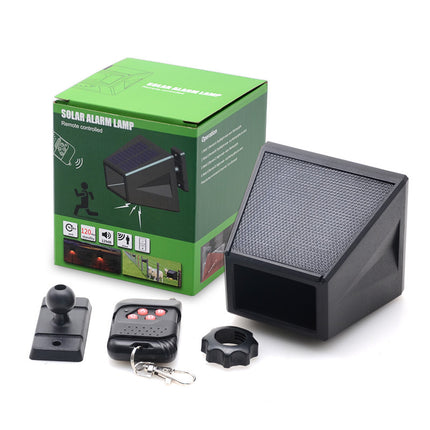 Solar Infrared Motion Sensor Alarm Lamp – IP65 LED Security Light with Remote Control