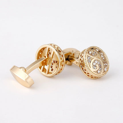 Vintage Copper Floral Cufflinks for Men