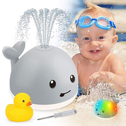 Water Spray Whale Bath Toy with Electric Lights and Music