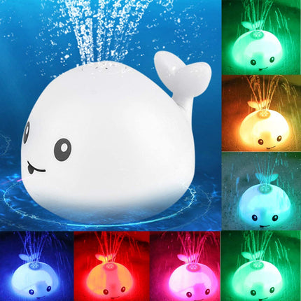 Water Spray Whale Bath Toy with Electric Lights and Music