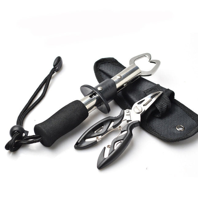 Stainless Steel Fishing Grip & Scissors Set – Multi-Tool Accessory Kit
