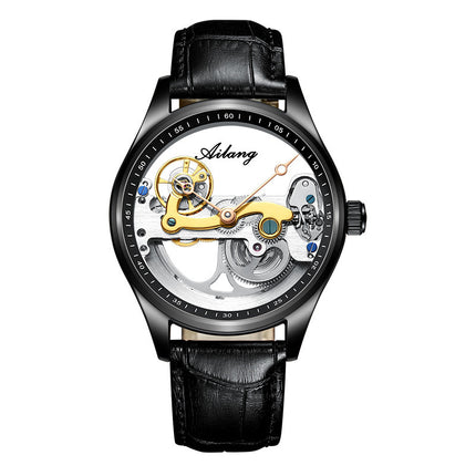 Men’s Luminous Mechanical Sports Watch – 30M Waterproof, Stainless Steel Case, Silicone/Leather/Steel Strap