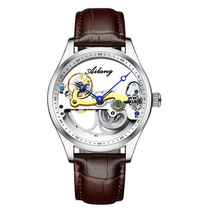 Men’s Luminous Mechanical Sports Watch – 30M Waterproof, Stainless Steel Case, Silicone/Leather/Steel Strap