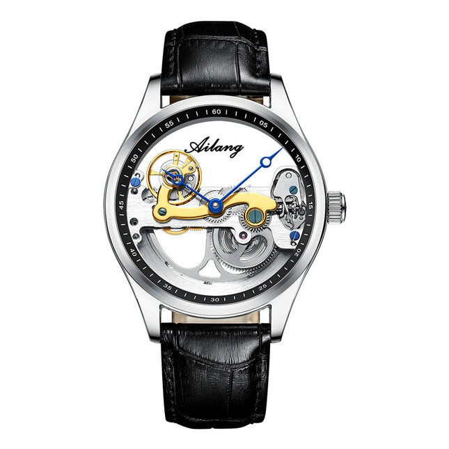 Men’s Luminous Mechanical Sports Watch – 30M Waterproof, Stainless Steel Case, Silicone/Leather/Steel Strap