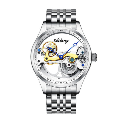 Men’s Luminous Mechanical Sports Watch – 30M Waterproof, Stainless Steel Case, Silicone/Leather/Steel Strap
