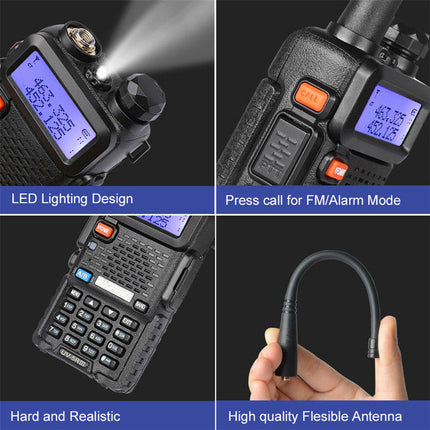 Baofeng UV-5R Multi-Band Walkie Talkie – VHF/UHF Dual Antenna Two-Way Radio